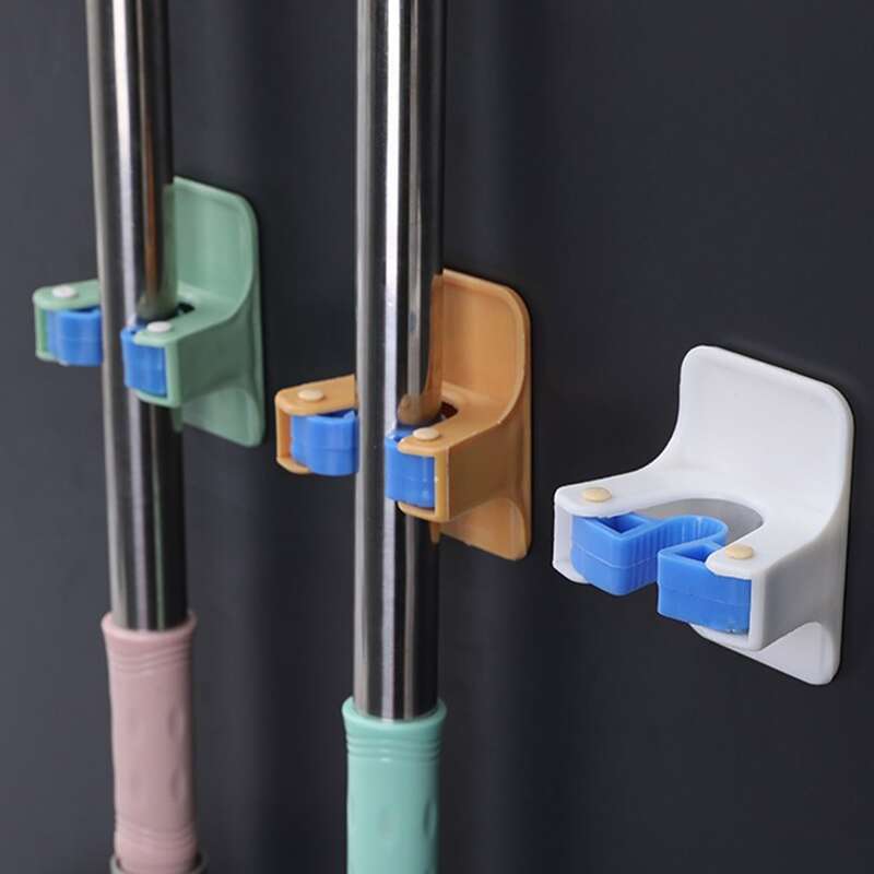 

1pc Wall Mounted Mop Hook, Multicolor