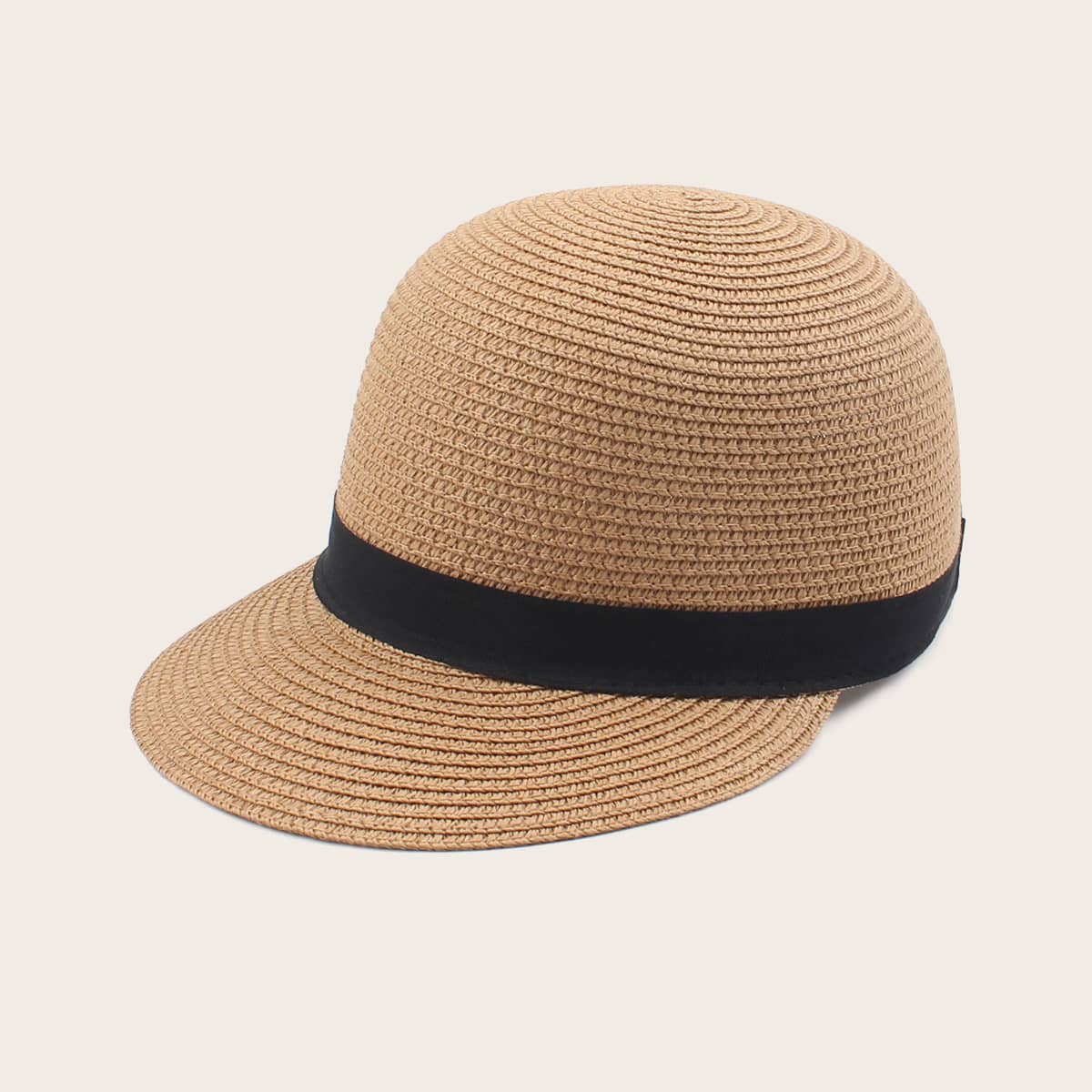

Simple Straw Baseball Cap, Brown