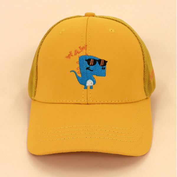 

Toddler Boys Dinosaur Embroidered Baseball Cap, Yellow
