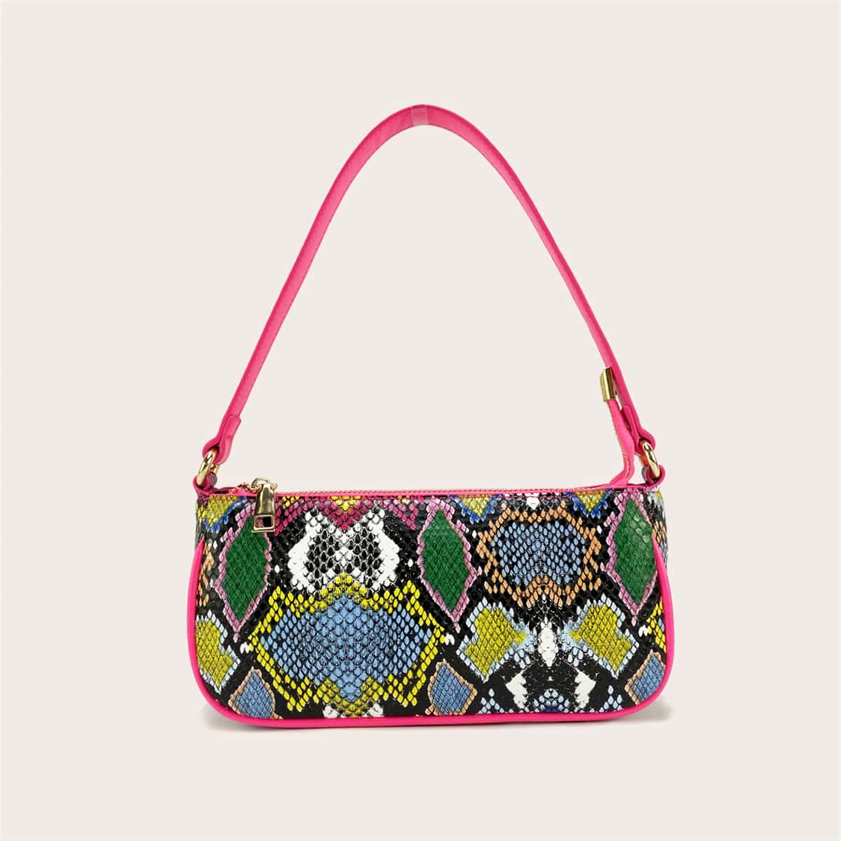 

Snakeskin Tote Bag, Multicolor
