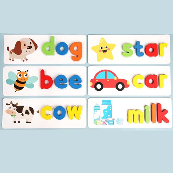 

52pcs Toddler Kids Word Learning Toy, Multicolor