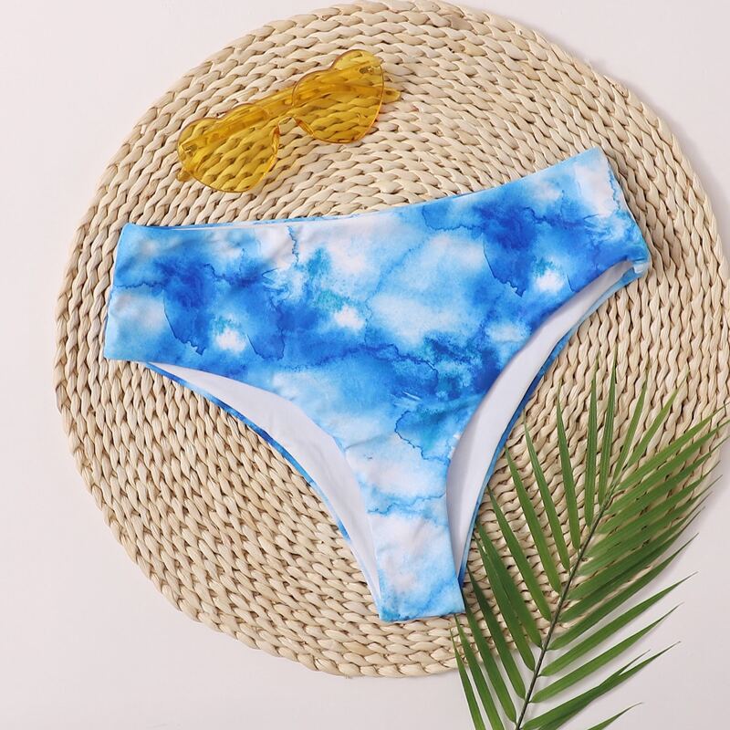 

Tie Dye High Waisted Bikini Panty, Blue