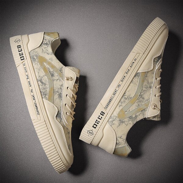 

Men Marble Pattern Front Skate Shoes, Khaki