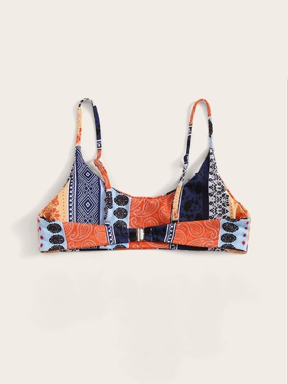 Tribal Adjustable Strap Bikini Top