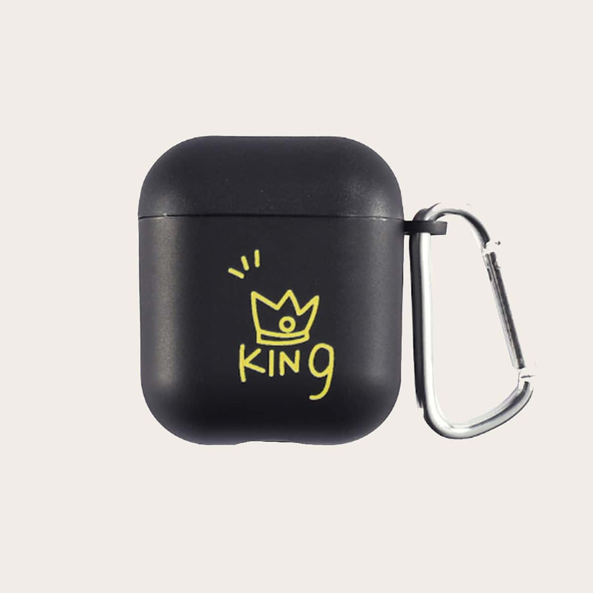 

Crown Print AirPods Case, Black