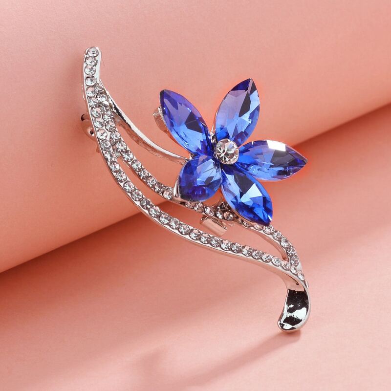 

Rhinestone Flower Brooch, Multicolor