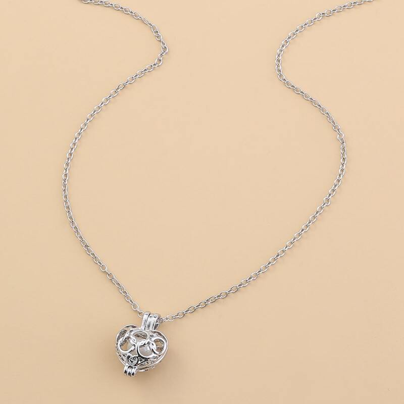 

Lantern Charm Necklace, Silver