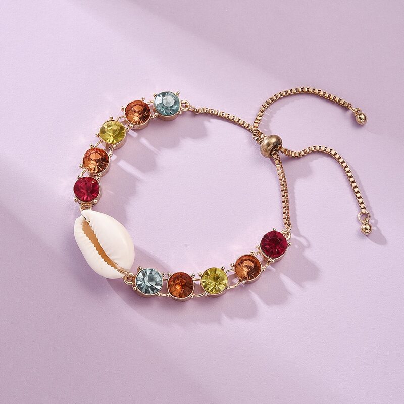 

Shell Decor Charm Bracelet, Multicolor