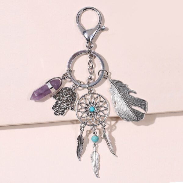 

Dream Catcher Decor Charm Keychain, Silver