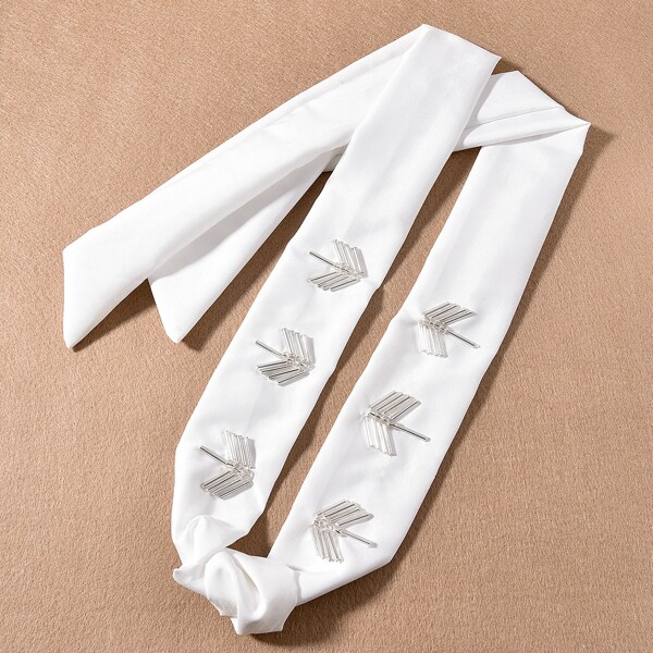 

Vintage Solid Twist Headband, White
