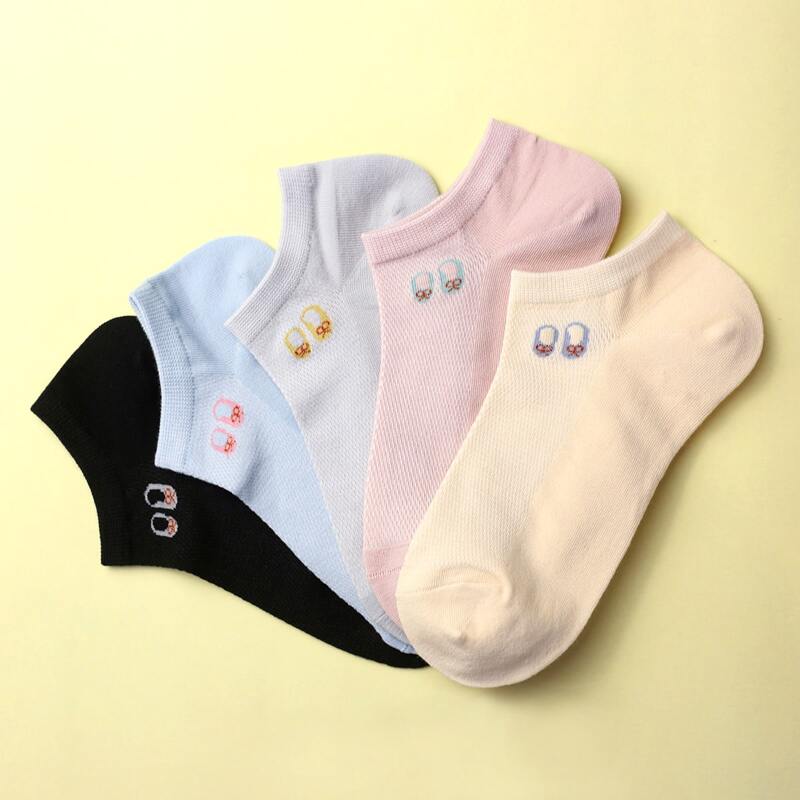 

5pairs Cartoon Pattern Ankle Socks, Multicolor