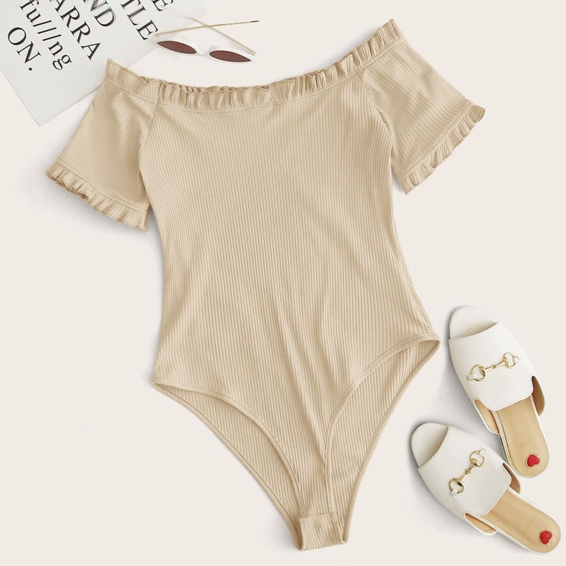 

Solid Tee Bodysuit, Khaki