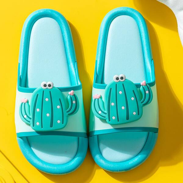 

Cartoon Cactus Decor Sliders, Green