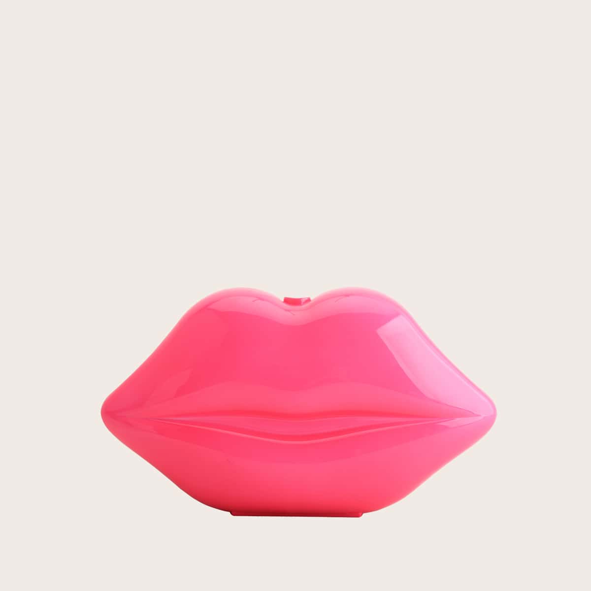 

Lips Shaped Chain Crossbody Bag, Pink