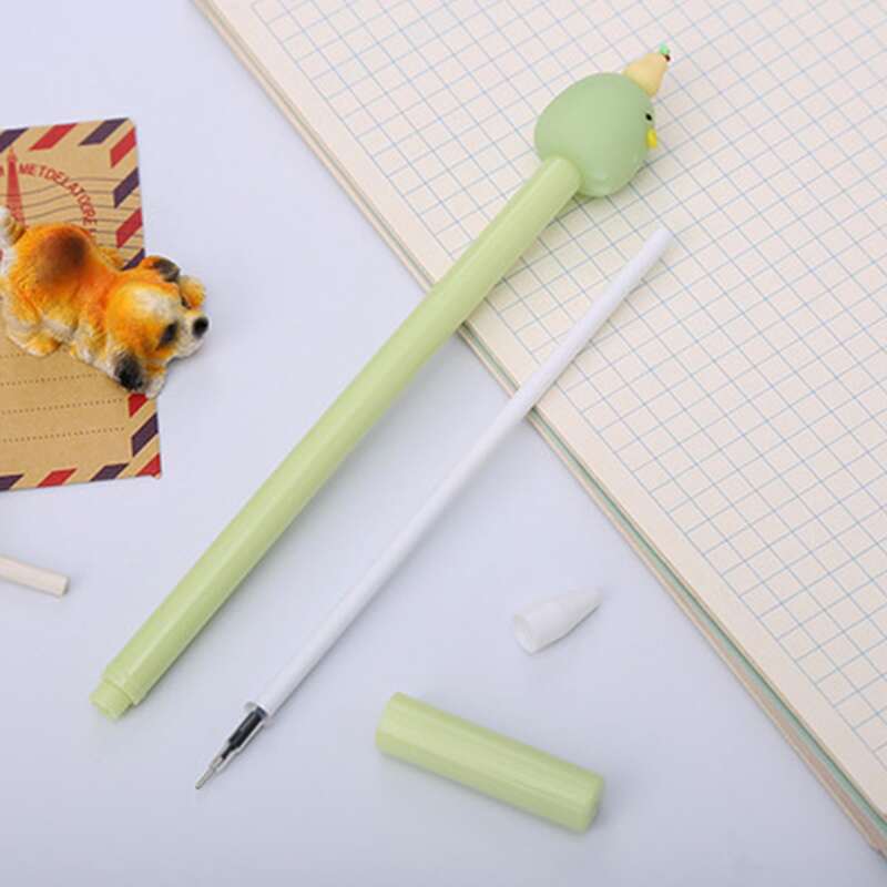 

4pcs Cartoon Chicken Gel Pen, Black
