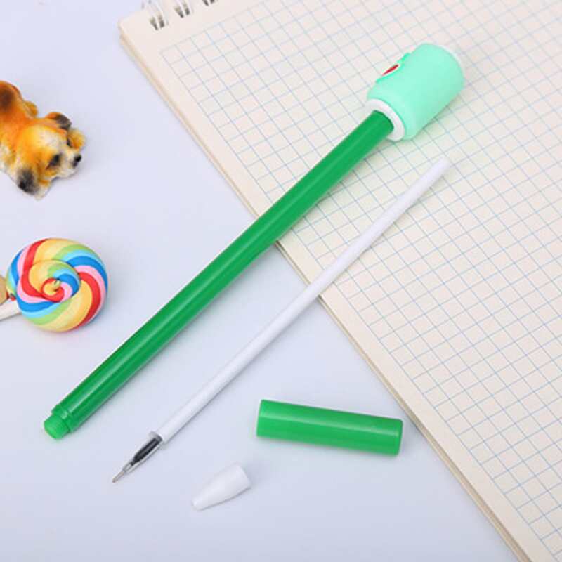 

4pcs Cartoon Fruit Gel Pen, Black