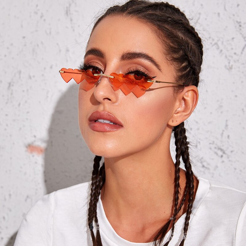 

Heart Frame Sunglasses, Red