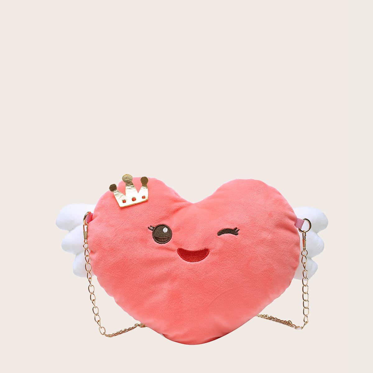 

Heart Crossbody Bag, Pink