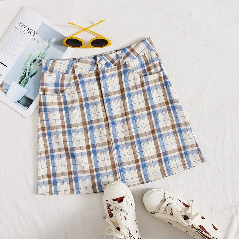 

Plaid Mini Skirt, Multicolor