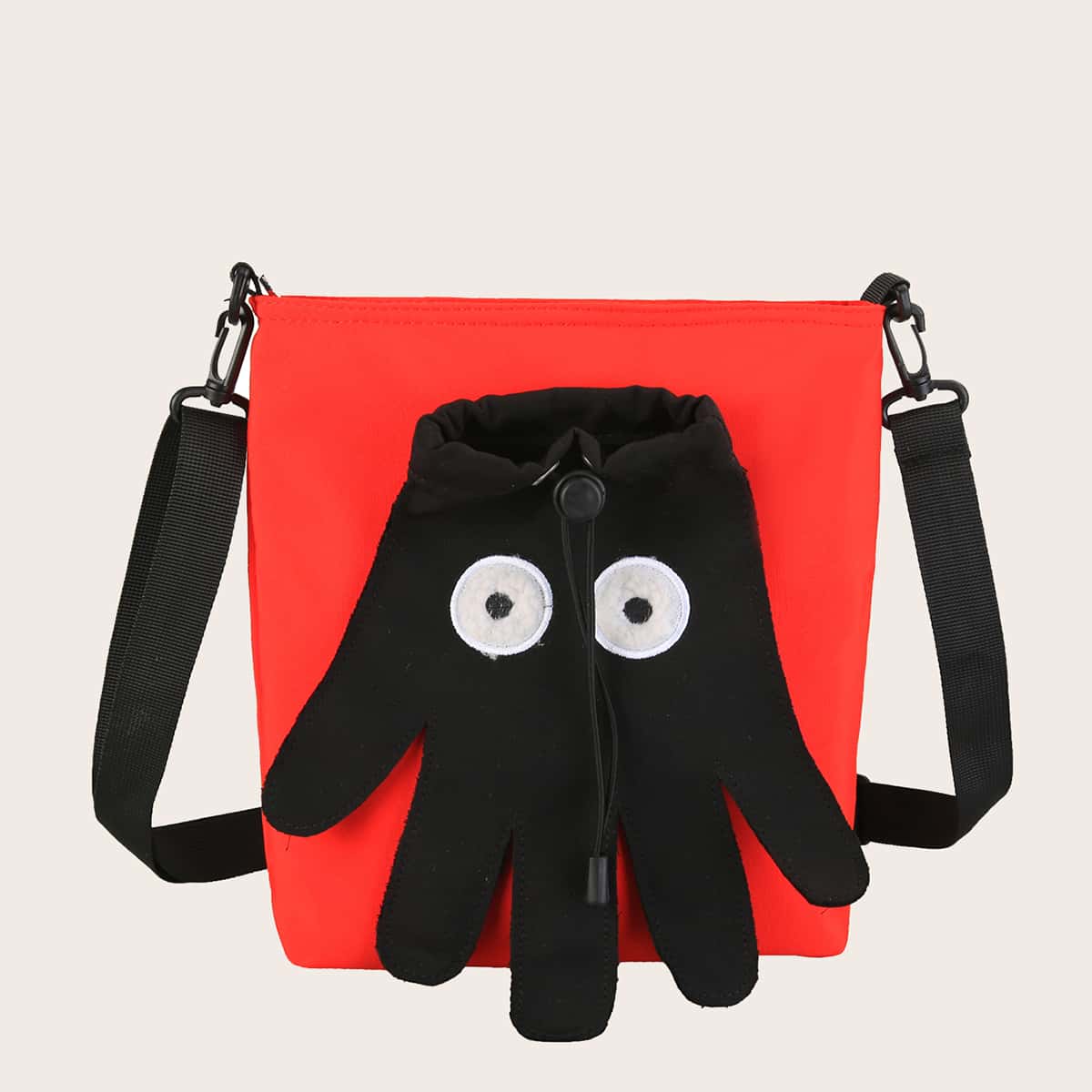 

Cartoon Pocket Front Crossbody Bag, Multicolor