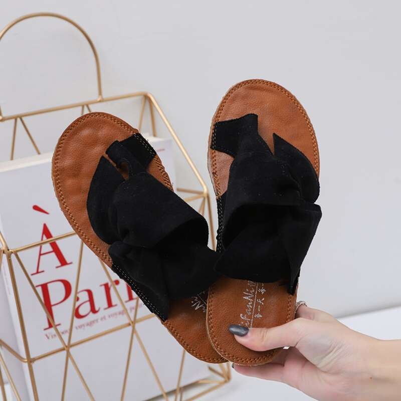 

Bow Tie Top Post Sliders, Black