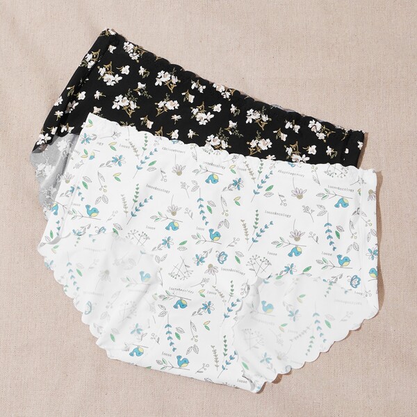 

2 пакета трусики с принтом, Многоцветный