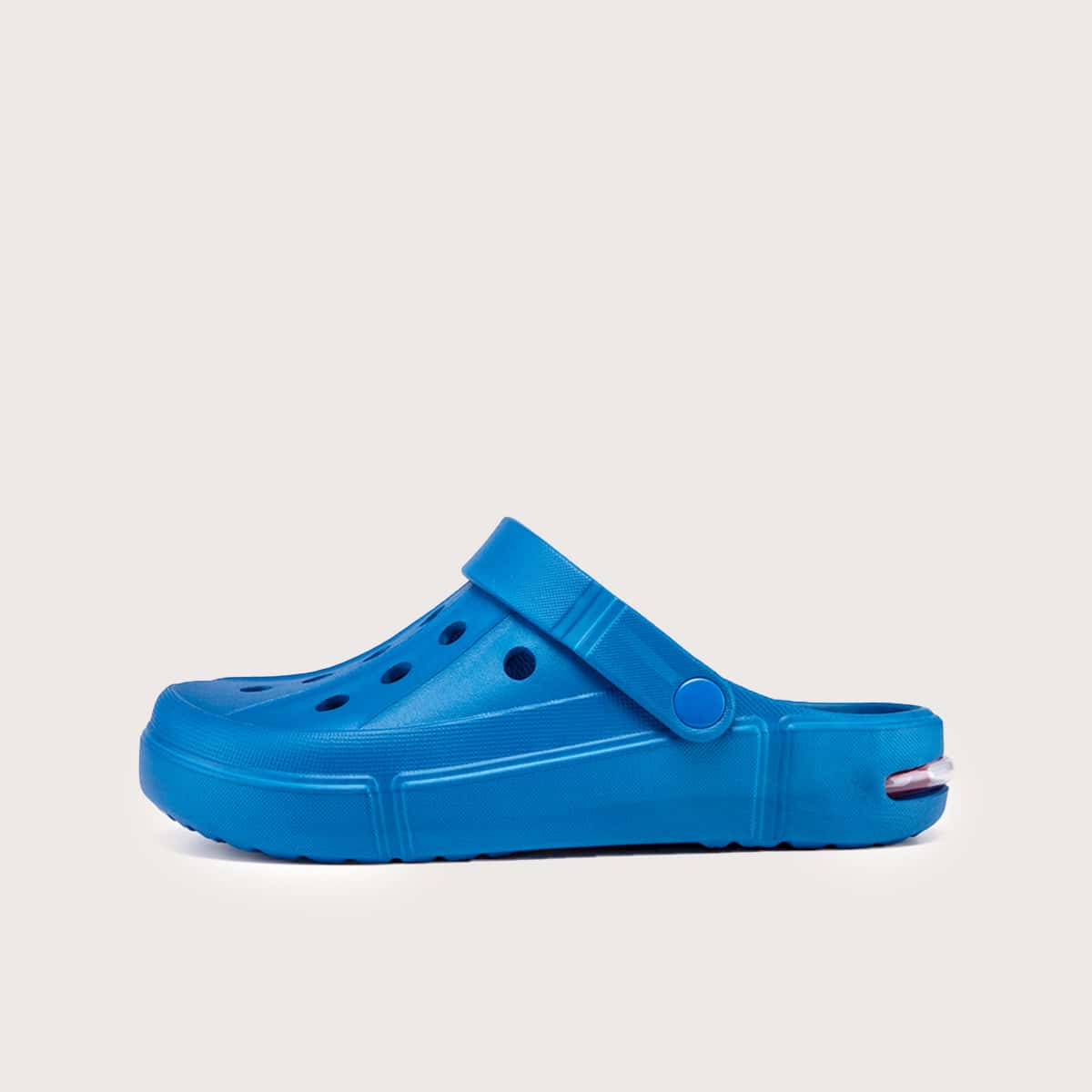 

Guys Round Toe Hollow Out Sliders, Blue