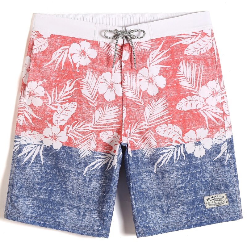 

Guys Floral Print Color Block Swim Trunks, Multicolor
