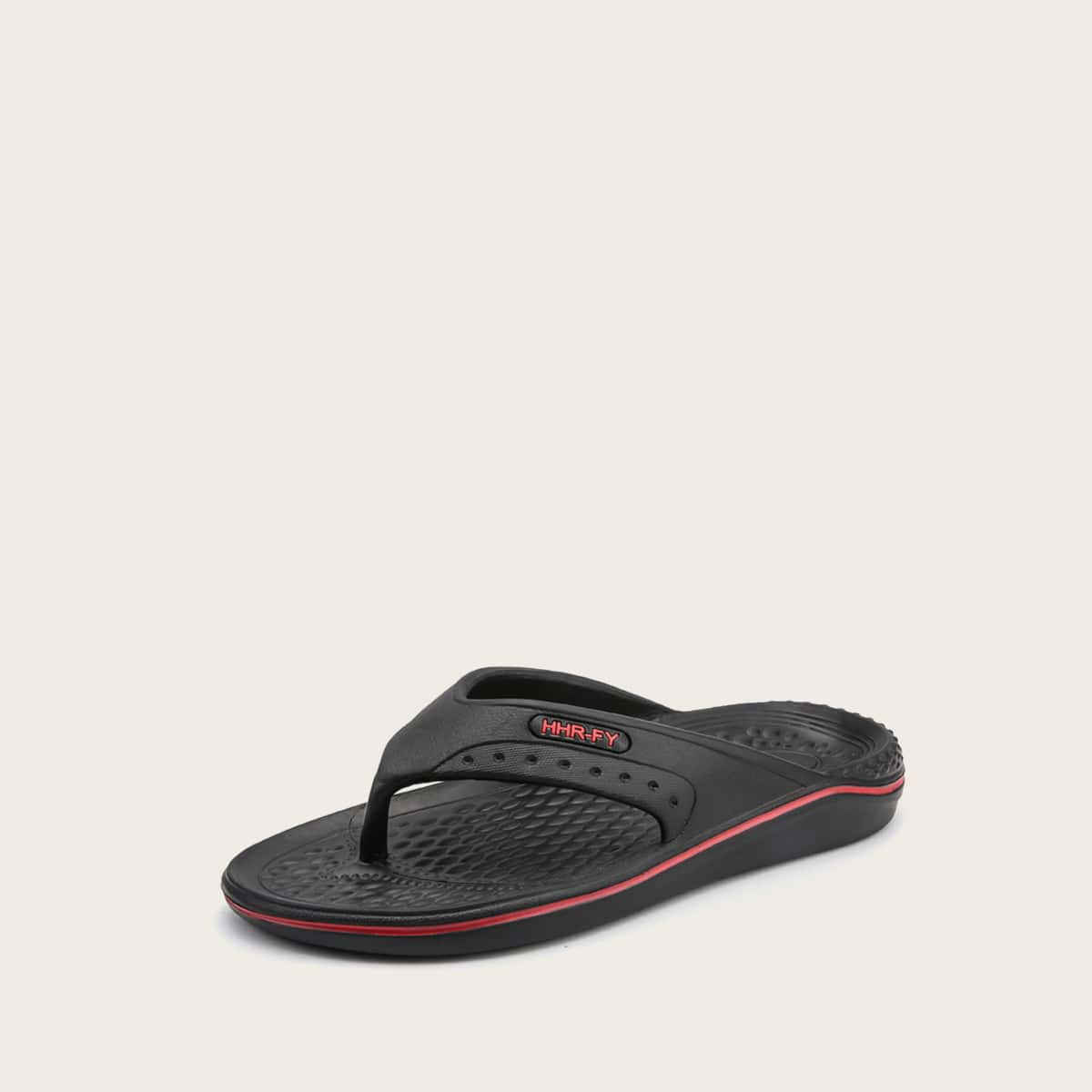 

Guys Letter Graphic Flip Flops, Black