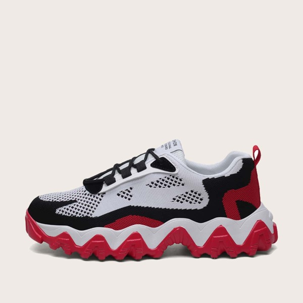 

Men Lace-up Front Chunky Sneakers, Multicolor