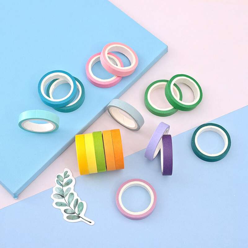 

40roll Solid Random Decoration Tape, Multicolor