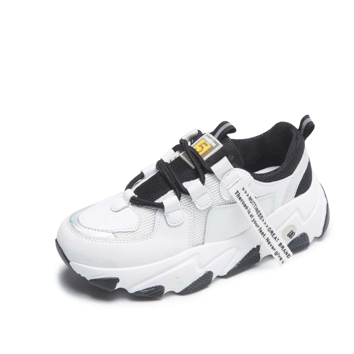 

Lace-up Chunky Sneakers, White