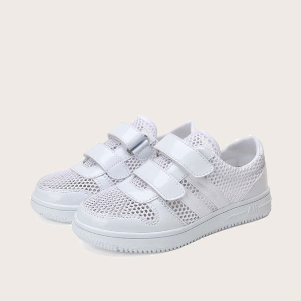 

Girls Velcro Strap Wide Fit Sneakers, White