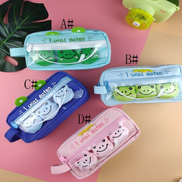 

1pc Cartoon Pencil Case, Multicolor