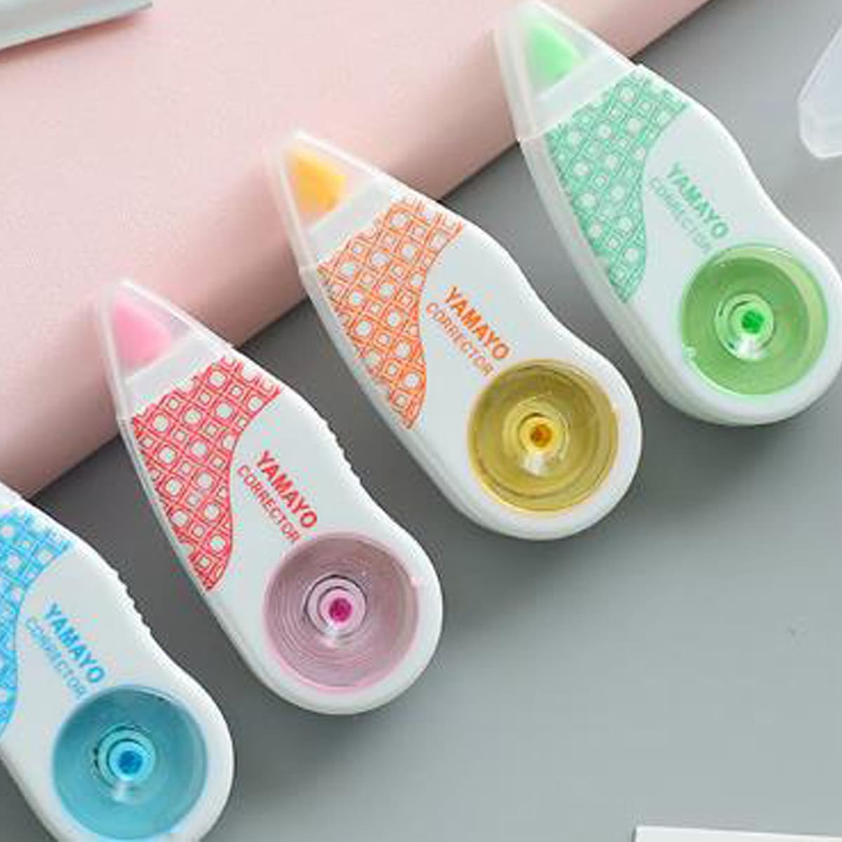 

6pcs Simple Correction Tape, Multicolor