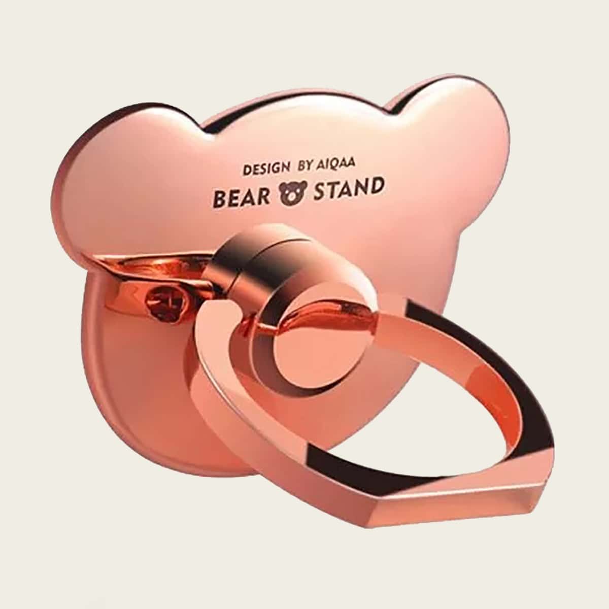 

Bear Shaped Metal Phone Ring, Gold