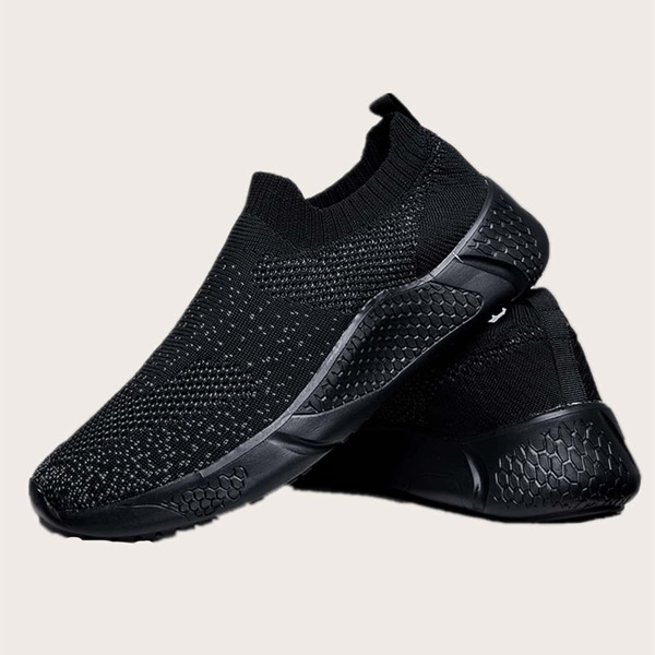

Men Low Top Sock Sneakers, Black