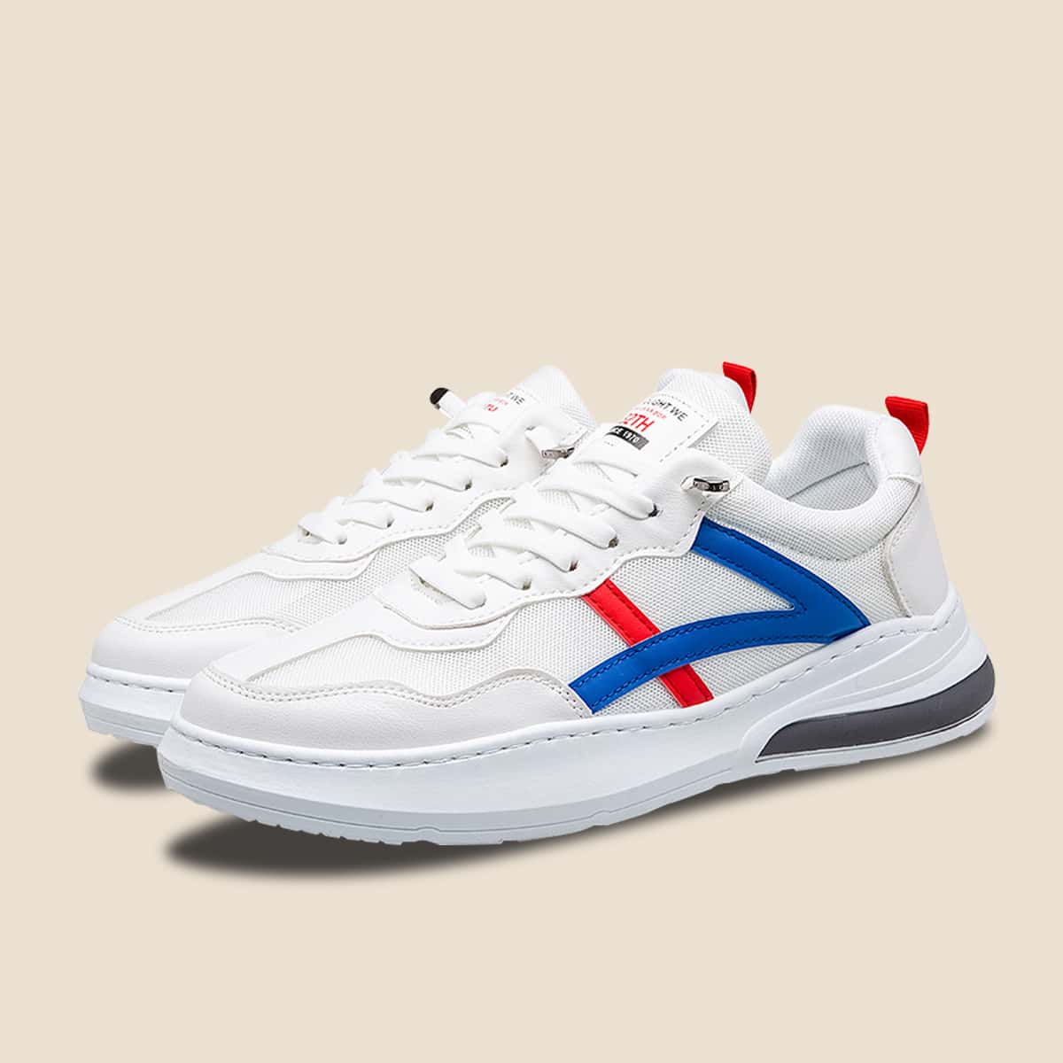 

Guys Mesh Panel Lace-up Front Sneakers, White