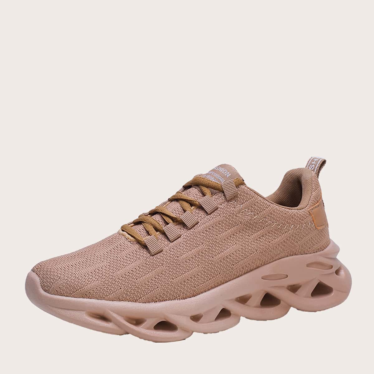 

Guys Lace-up Front Knit Sneakers, Brown