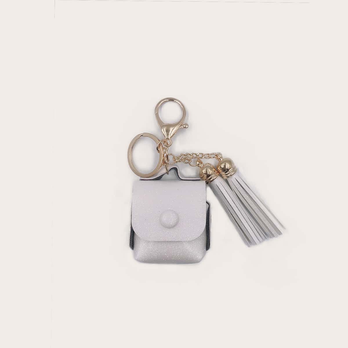 

Glitter Tassel AirPods Case, Silver