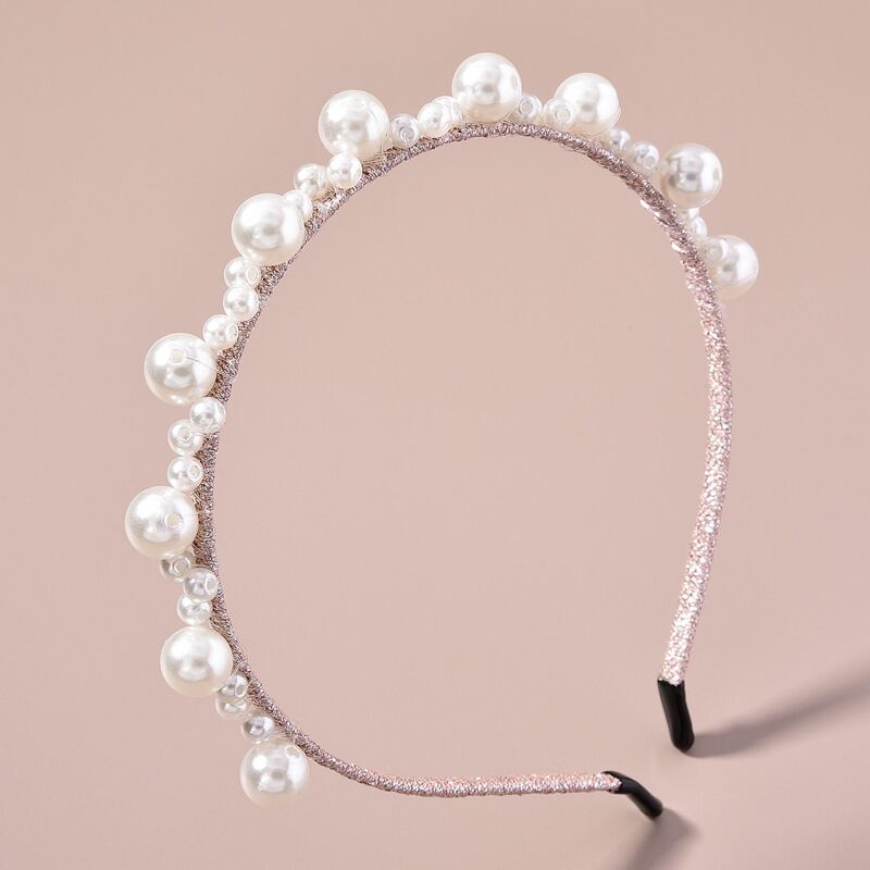 

Faux Pearl Decor Hair Hoop, Pink