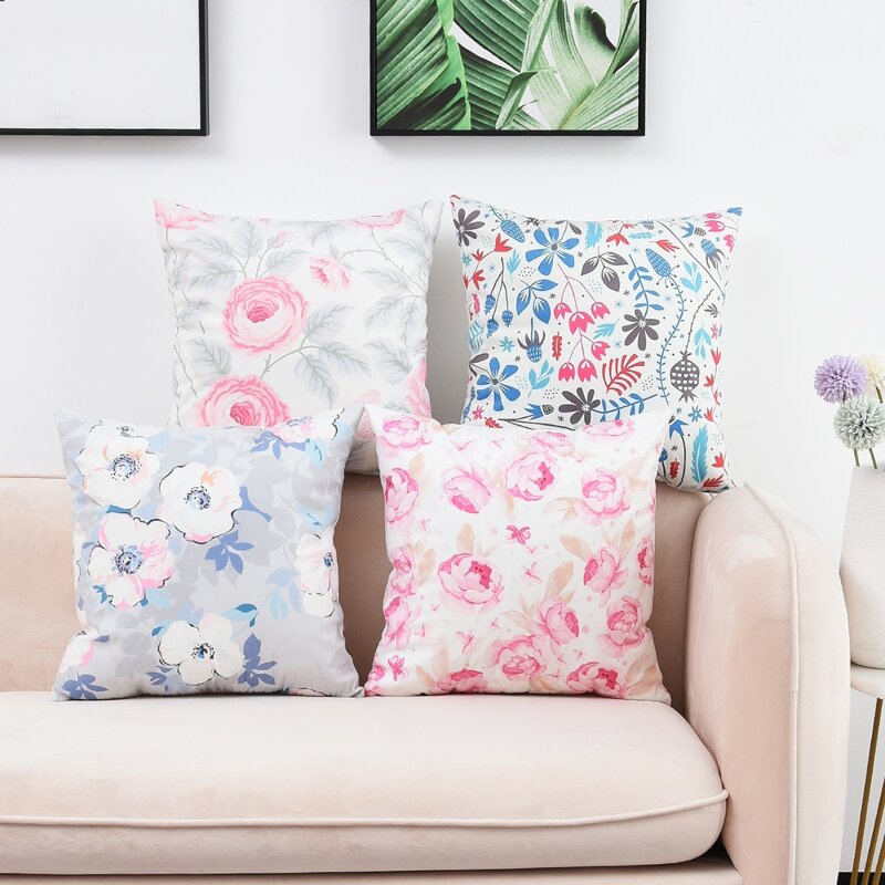 

1pc Floral Pattern Cushion Cover Without Filler, Multicolor