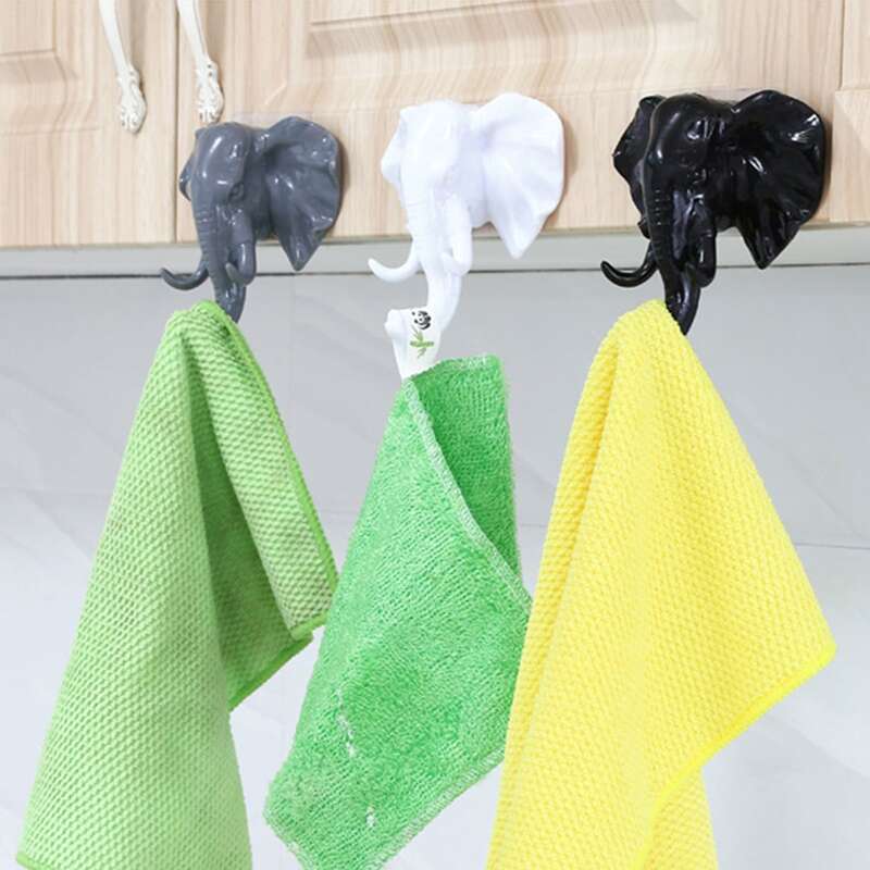 

1pc Elephant Shaped Wall Hook, Multicolor