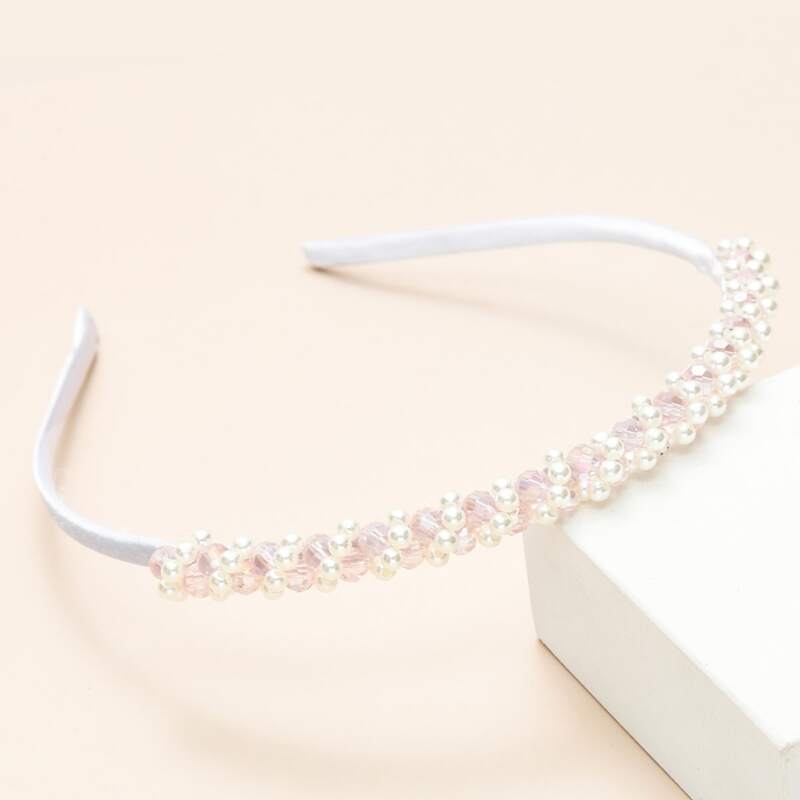

Faux Pearl Decor Hair Hoop, White