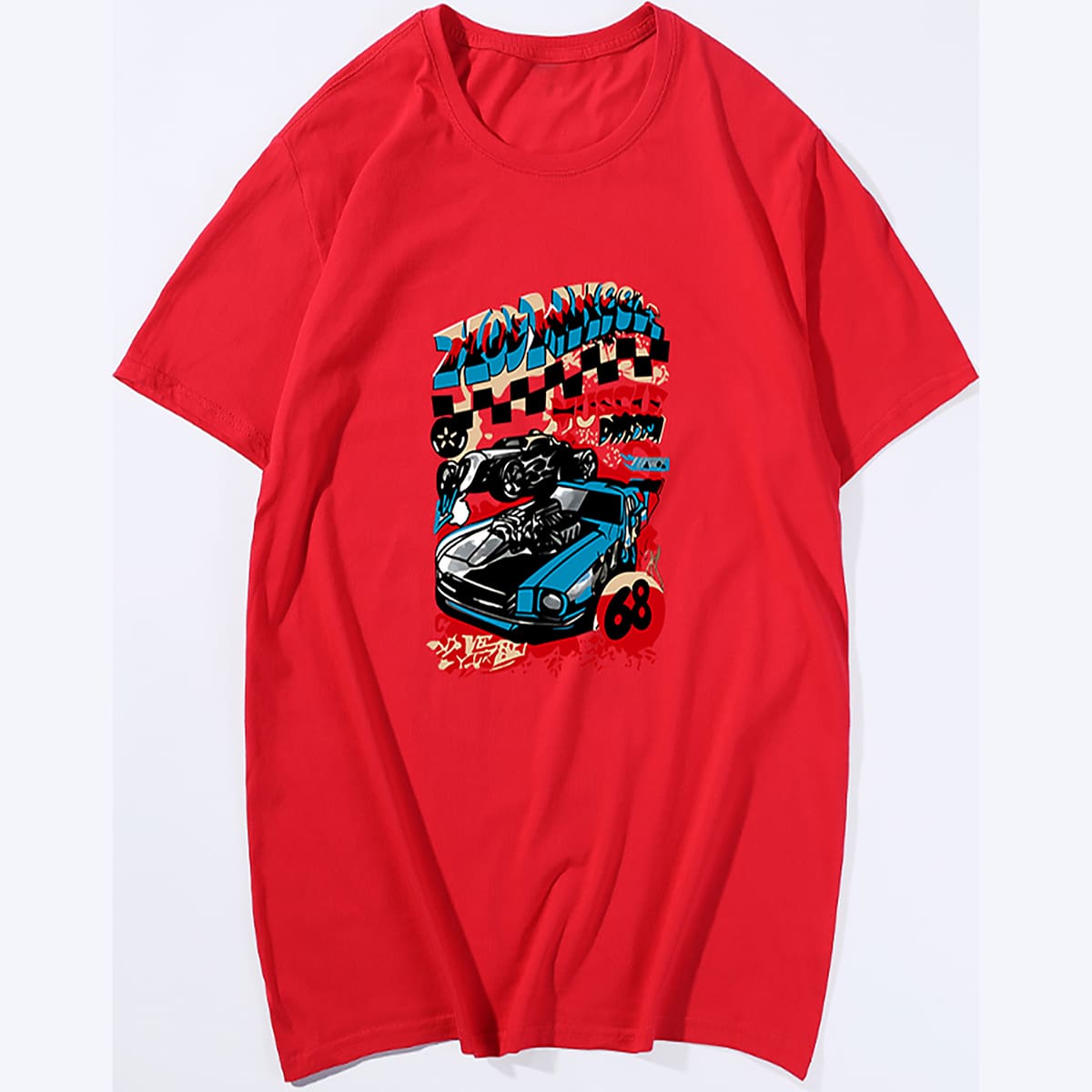 

Guys Car & Letter Graphic Tee, Red