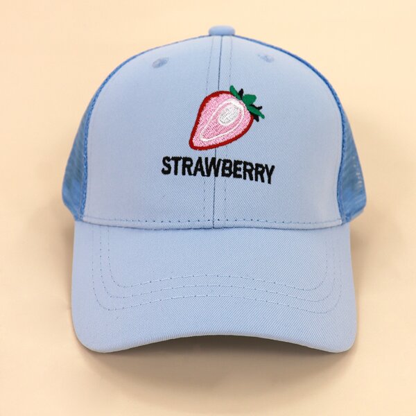 

Toddler Kids Strawberry Pattern Baseball Cap, Blue