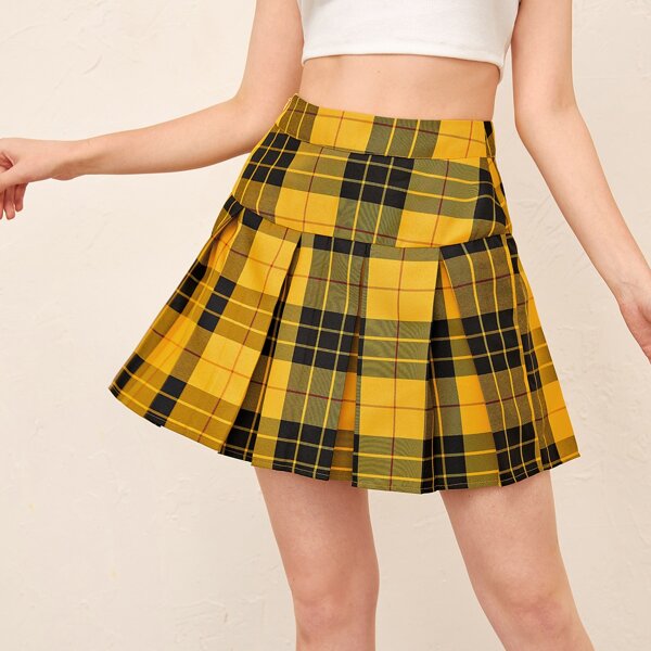

Tartan Plaid Mini Skirt, Multicolor