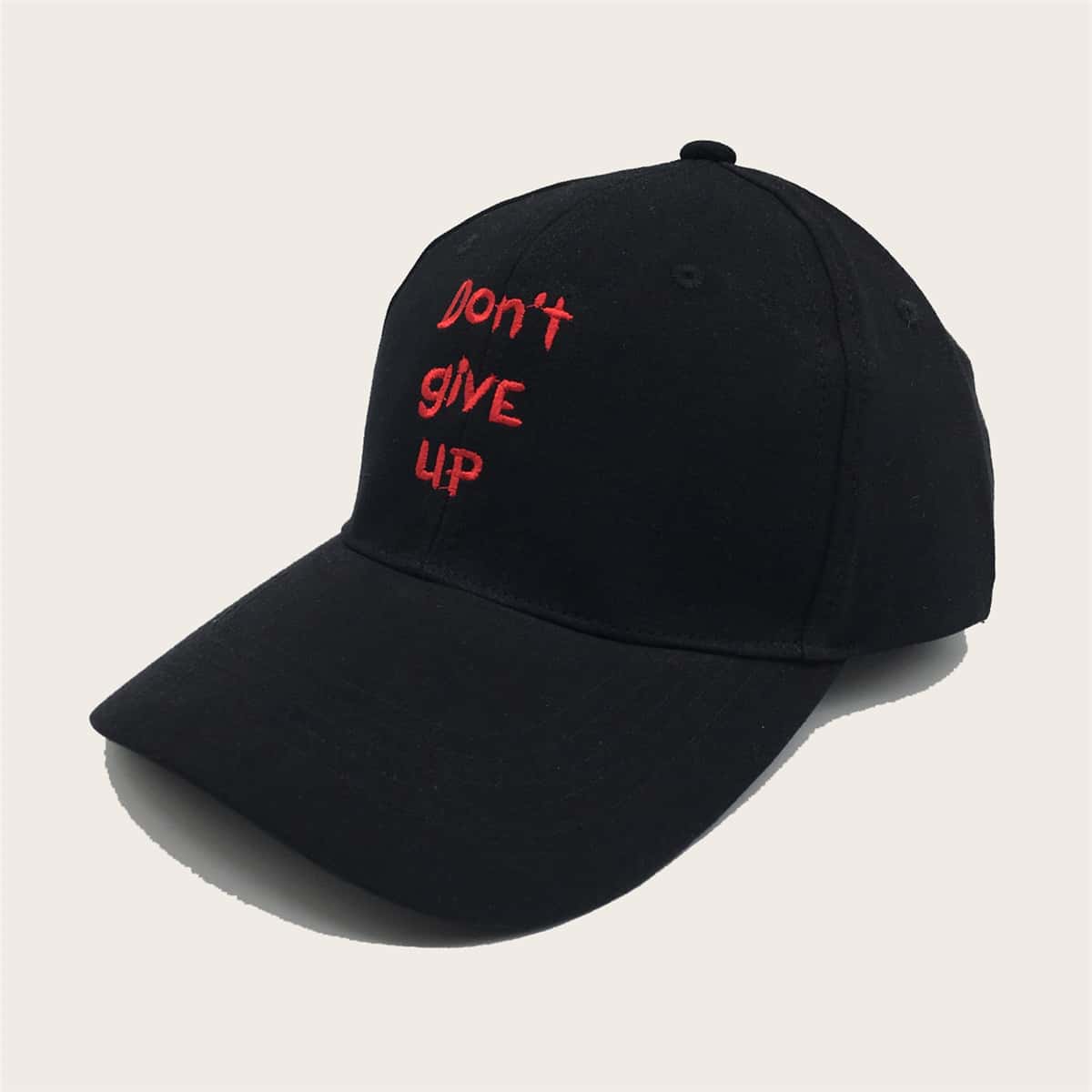 

Letter Embroidered Baseball Cap, Black