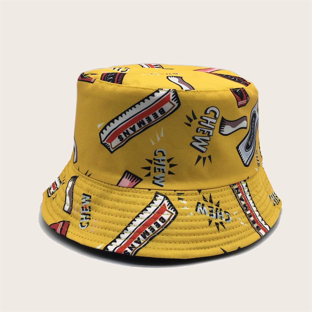 

Cartoon Graphic Bucket Hat, Yellow