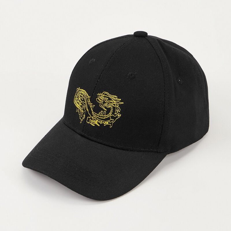

Animal Pattern Baseball Cap, Black